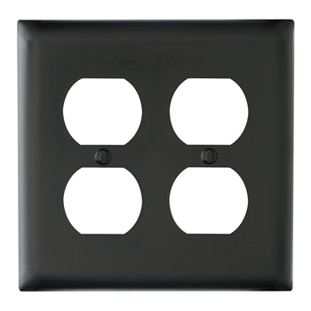 Pass And Seymour Trademaster Plate 2-Gang 2 Duplex Black (TP82BK)
