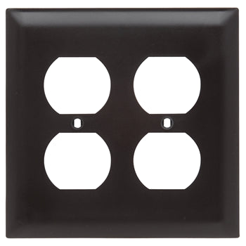 Pass And Seymour Trademaster Plate 2-Gang 2 Duplex Brown (TP82)