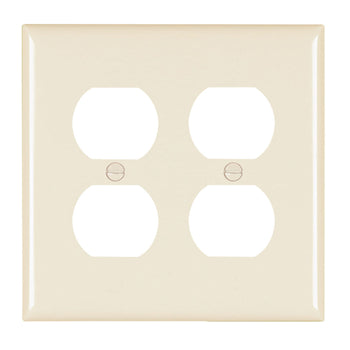 Pass And Seymour Trademaster Plate 2-Gang 2 Duplex Light Almond (TP82LA)