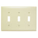 Pass And Seymour Trademaster Plate 3-Gang 3 Toggle Ivory (TP3I)