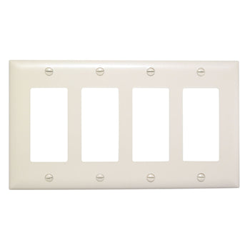 Pass And Seymour Trademaster Plate 4-Gang 4 Decorator Brown (TP264)