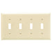 Pass And Seymour Trademaster Plate 4-Gang 4 Toggle Ivory (TP4I)
