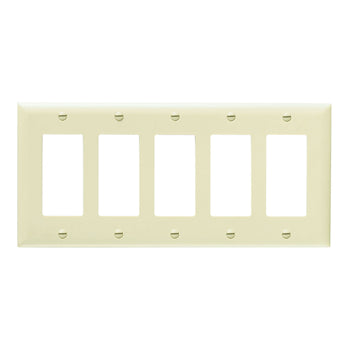 Pass And Seymour Trademaster Plate 5-Gang 5 Decorator White (TP265W)