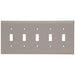 Pass And Seymour Trademaster Plate 5-Gang 5 Toggle Gray (TP5GRY)