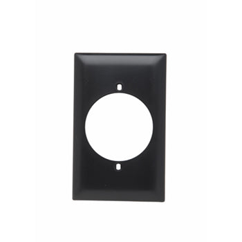 Pass And Seymour Trademaster Plate 1-Gang Power Outlet Black (TP724BK)