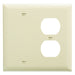 Pass And Seymour Trademaster Plate 2-Gang 1 Blank 1 Duplex Black (TP138BK)