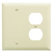 Pass And Seymour Trademaster Plate 2-Gang 1 Blank 1 Duplex Ivory (TP138I)