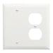 Pass And Seymour Trademaster Plate 2-Gang 1 Blank 1 Duplex White (TP138W)