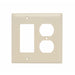 Pass And Seymour Trademaster Plate 2-Gang 1 Duplex 1 Decorator Ivory (TP826I)
