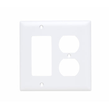 Pass And Seymour Trademaster Plate 2-Gang 1 Duplex 1 Decorator White (TP826W)