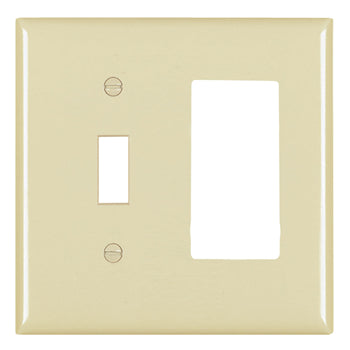 Pass And Seymour Trademaster Plate 2-Gang 1 Toggle 1 Decorator Gr (TP126GRY)