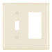 Pass And Seymour Trademaster Plate 2-Gang 1 Toggle 1 Decorator Light Almond (TP126LA)