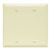 Pass And Seymour Trademaster Plate 2-Gang Blank Box Mount Ivory (TP23I)