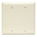 Pass And Seymour Trademaster Plate 2-Gang Blank Box Mount Light Almond (TP23LA)