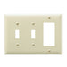 Pass And Seymour Trademaster Plate 3-Gang 2 Toggle 1 Decorator Black (TP226BK)