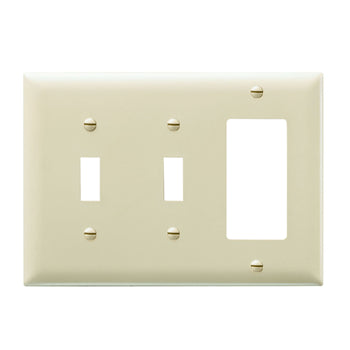Pass And Seymour Trademaster Plate 3-Gang 2 Toggle 1 Decorator (TP226)
