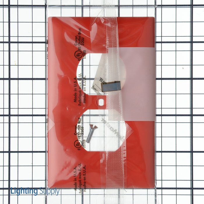 Pass And Seymour Trademaster Wall Plate 1-Gang Duplex Red (TP8RED)