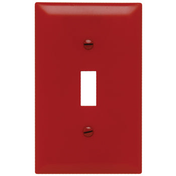 Pass And Seymour Trademaster Wall Plate 1-Gang 1 Toggle (TP1RED)