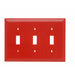 Pass And Seymour Trademaster Wall Plate 3-Gang 3 Toggle (TP3RED)