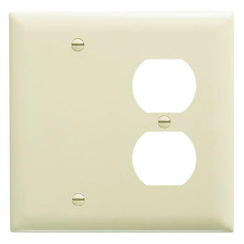 Pass And Seymour Trademaster Wall Plate 2-Gang 1 Blank 1 Duplex Red (TP138RED)