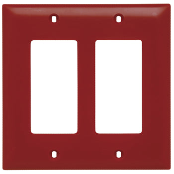 Pass And Seymour Trademaster Wall Plate 2-Gang 2 Decorator Red (TP262RED)