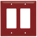 Pass And Seymour Trademaster Wall Plate 2-Gang 2 Decorator Red (TP262RED)