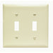 Pass And Seymour Trademaster Wall Plate 2-Gang 2 Toggle Ivory (TP2I)