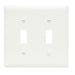 Pass And Seymour Trademaster Wall Plate 2-Gang 2 Toggle White (TP2W)