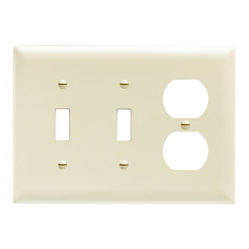 Pass And Seymour Trademaster Wall Plate 3-Gang 2 Toggle 1 Duplex Red (TP28RED)