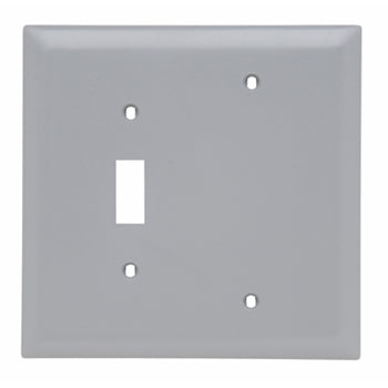 Pass And Seymour Trademaster Wall Plate Jumbo 2-Gang 1 Toggle Gray (TPJ113GRY)