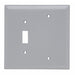 Pass And Seymour Trademaster Wall Plate Jumbo 2-Gang 1 Toggle Gray (TPJ113GRY)