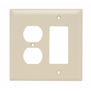 Pass And Seymour Trademaster Wall Plate Jumbo 2-Gang 1 Duplex Decorator Ivory (TPJ826I)