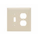 Pass And Seymour Trademaster Wall Plate Jumbo 2-Gang 1 Toggle Duplex Ivory (TPJ18I)