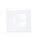 Pass And Seymour Trademaster Wall Plate Jumbo 2-Gang 1 Toggle Duplex White (TPJ18W)