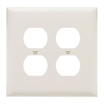 Pass And Seymour Trademaster Wall Plate Jumbo 2-Gang 2 Duplex Light Almond (TPJ82LA)