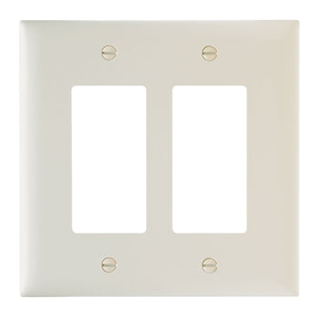 Pass And Seymour Trademaster Wall Plate Jumbo 2-Gang 2 Decorator Light Almond (TPJ262LA)