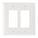 Pass And Seymour Trademaster Wall Plate Jumbo 2-Gang 2 Decorator White (TPJ262W)