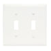 Pass And Seymour Trademaster Wall Plate Jumbo 2-Gang 2 Toggle White (TPJ2W)