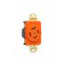 Pass And Seymour Turnlok Single Receptacle 4W 20A 3P 250V Isolated Ground (IGL1520R)