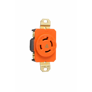 Pass And Seymour Turnlok Single Receptacle 4W 20A 3P 480V Isolated Ground (IGL1620R)