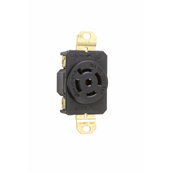 Pass And Seymour Turnlok Single Receptacle 5W 20A 4P 120/208V (L2120R)