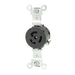Leviton 15 Amp 125V NEMA L5-15R 2P 3W Single Locking Receptacle Industrial Grade Grounding Black (4710)