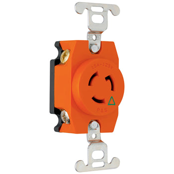 Pass And Seymour Turnlok Single Receptacle 3-Way 15A 125V Isolated Ground (IG4710)