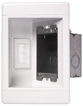 Pass And Seymour TV Box Recessed Metal 1-Gang Low Voltage Kit (TV1WMLVKITWCC2)