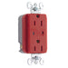 Pass And Seymour TVSS Receptacle 15A 125V Alarm Red (5262REDSP)