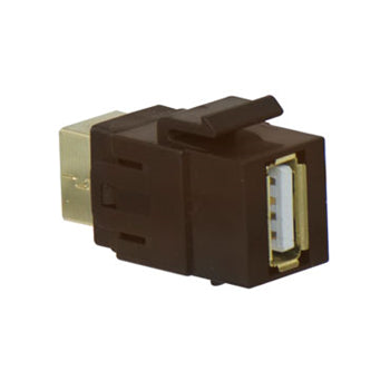 Pass And Seymour USB 2.0 A/B Coupler Insert Brown (WP1221BR)