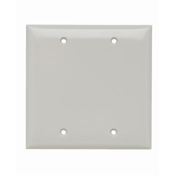 Pass And Seymour Wall Plate 2-Gang Blank Light Almond (SP23LA)