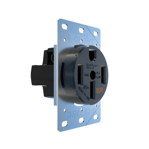 Pass and Seymour Weather-Resistant Straight Blade Receptacle 50A 125/250 3P 4W  (3894WR)