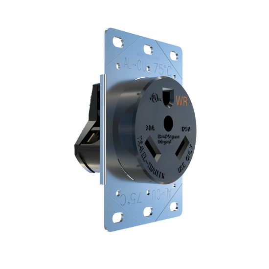 Pass and Seymour Weather-Resistant Straight Blade Receptacle TT30 2P 3W 30A 125V  (3830WR)