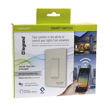 Pass And Seymour Wi-Fi Radiant Switch Light Almond V2 (WWRL10LACCV2)